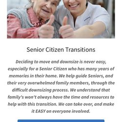Moving And Organizing Made Easy - Senior Citizen Transitions, we will pack, unpack and put your loved ones place back together again.