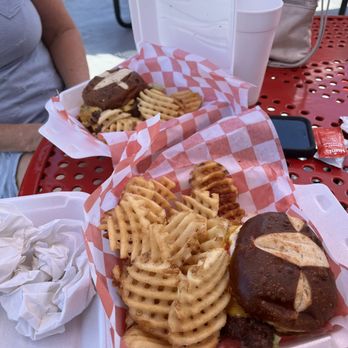 Big Mike's Burger Shoppe - a burger and waffle fries - Burgers Near Me - Petersburg, Virginia