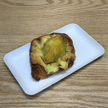 La La Bakeshop - Durian Salted Egg Croissant - Bakeries Near Me - Toronto, Ontario La La Bakeshop - Durian Salted Egg Croissant - Bakeries Near Me - Toronto, Ontario