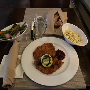 Naschmarkt - Campbell - Classic Wiener Schnitzel with seasonal veggies - Austrian Near Me - Campbell, California Naschmarkt - Campbell - Classic Wiener Schnitzel with seasonal veggies - Austrian Near Me - Campbell, California