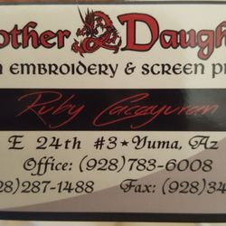 Mother & Daughter Custom Embroidry
