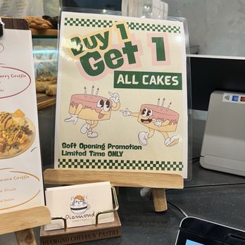 Diamond Coffee N’ Pastry - Soft opening promotion :) - Desserts Near Me - San Francisco, California