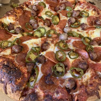 Red Devil Pizza - Pepperoni, jalapeños, sausage - Italian Near Me - La Verne, California Red Devil Pizza - Pepperoni, jalapeños, sausage - Italian Near Me - La Verne, California