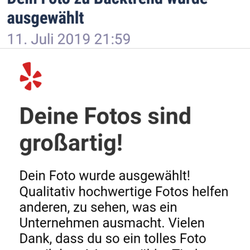 Backtrend - Der Beitrag gefällt auch Yelp.