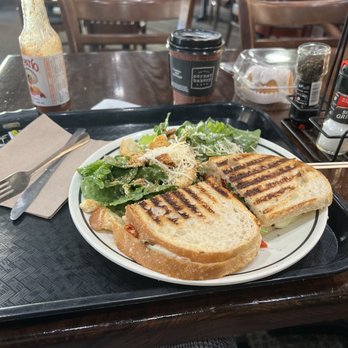 Corner Bakery Cafe - Chicken Pomodori with Cesar Salad and a Cappuccino - Bakeries Near Me - San Diego, California