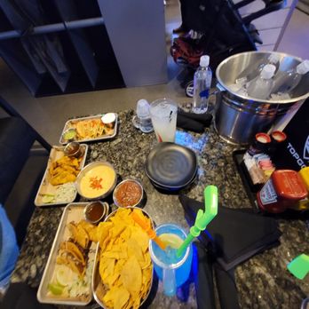 Topgolf - Tacos and bucket of water, plus a golf bag drink - Golf Near Me - Las Vegas, Nevada