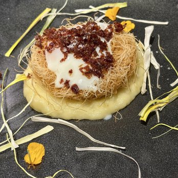 Arcano Restaurant Barcelona - Egg on a nest! - Spanish Near Me - Barcelona, B Arcano Restaurant Barcelona - Egg on a nest! - Spanish Near Me - Barcelona, B