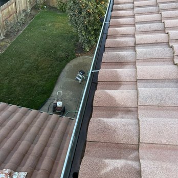 Five Star Window & Gutter Cleaning - Tile roof lost its reddish color from the pressure wash. I would have done soft wash instead if I would had known. - Window Washing Near Me - Modesto, California