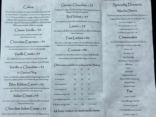 Menu photo 3 Russell's Bakery Austin, TX
