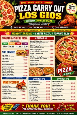 Menu photo 1 Pizza los Gios Baltimore, MD Menu photo 1 Pizza los Gios Baltimore, MD