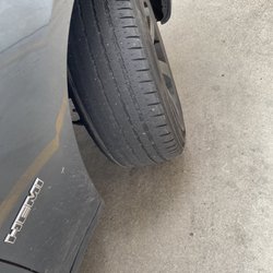 Tom's Devonshire Automotive - Left front tire. We paid for a new one...this isn't new.