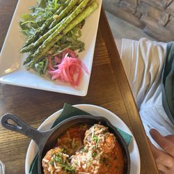 The Mess Hall - Elk Meatballs & asparagus