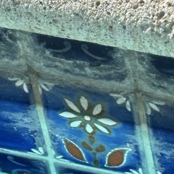 Specialty Aquatic Tile Cleaning - Before Joe's tile cleaning. This is over a decade of crusty calcium. - Pool Cleaners Near Me - Azusa , California Specialty Aquatic Tile Cleaning - Before Joe's tile cleaning. This is over a decade of crusty calcium. - Pool Cleaners Near Me - Azusa , California