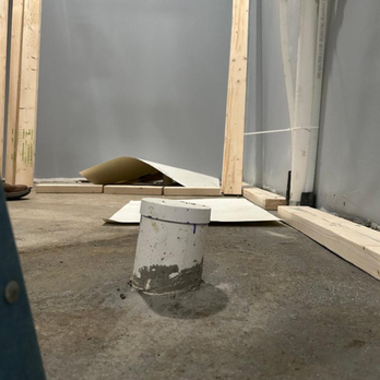 Hudson Plumbing Heating & Air Conditioning - Tilted sewage pipe (under toilet) - Heating & Air Conditioning/HVAC Near Me - Tulsa, Oklahoma