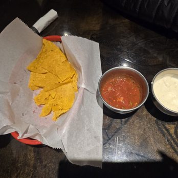 Los Panchos - Chips with salsa and white sauce (automatically bring out both) - Mexican Near Me - Henrico, Virginia