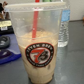 7 Brew Coffee - I didn't get a picture of it freshly made because it was too tempting not to try! SF blondie with a SF caramel drizzle. - Coffee & Tea Near Me - Winter Springs, Florida