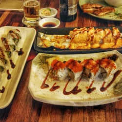 Sushi Garden - California roll, brighton roll, and spider roll (bottom)