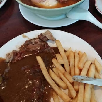 New City Restaurant - Tea menu steak and fries. Above is instant noodles with a ton of meat and 2 fried eggs - Chinese Near Me - Markham, Ontario New City Restaurant - Tea menu steak and fries. Above is instant noodles with a ton of meat and 2 fried eggs - Chinese Near Me - Markham, Ontario