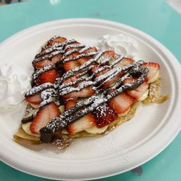 Strawberry Banana Nutella Crepe