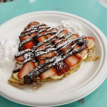 Peace Cream - Strawberry Banana Nutella Crepe - Ice Cream & Frozen Yogurt Near Me - Phoenix, Arizona Peace Cream - Strawberry Banana Nutella Crepe - Ice Cream & Frozen Yogurt Near Me - Phoenix, Arizona