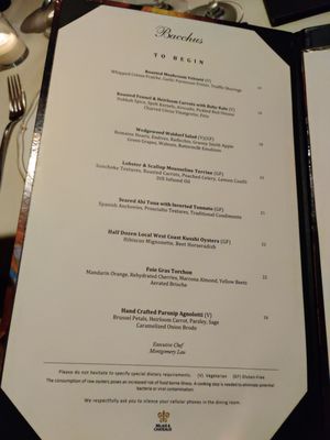 Menu photo 6 Bacchus Restaurant & Lounge Vancouver, BC