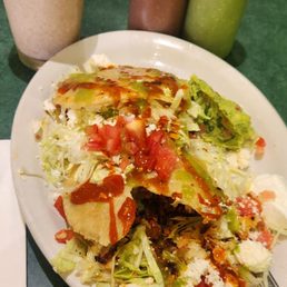 Al Pastor Gorditas, Horchata, Salsa Verde and Roja. Al Pastor Gorditas, Horchata, Salsa Verde and Roja.