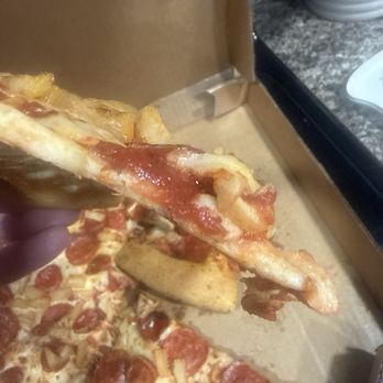Pizza Hut - Supposed to be a better pan crust not a rubber cracker - Pizza Near Me - Marlow, Oklahoma Pizza Hut - Supposed to be a better pan crust not a rubber cracker - Pizza Near Me - Marlow, Oklahoma
