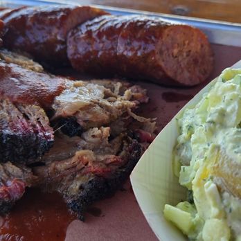 Bashful Bandit Barbecue - Moist Brisket and potato salad - Barbeque Near Me - Tucson, Arizona