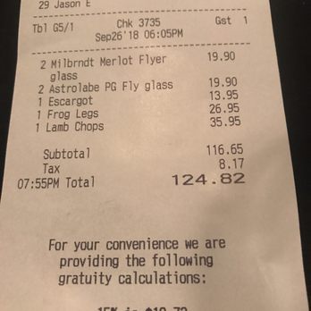 Bob Heilman's Beachcomber - Bill - Seafood Near Me - Clearwater Beach, Florida