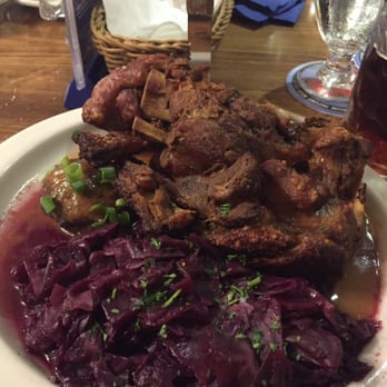 Bavarian Grill - Ham hock with red cabbage and dumpling - German Near Me - Plano, Texas