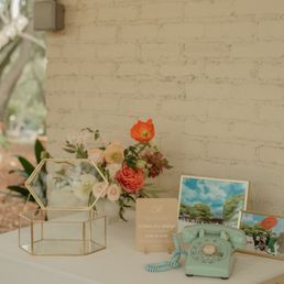 Beautiful setup of our gift box, guest book, guest audio book, and more photographs of our Japanese traditional wedding