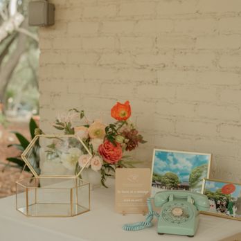 Mad Love Events - Beautiful setup of our gift box, guest book, guest audio book, and more photographs of our Japanese traditional wedding - Wedding Planning Near Me