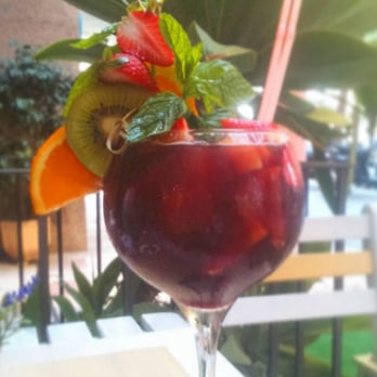 Stella's - Special Stella's Sangria! With red wine our cava, loads of fresh fruit and lovely taste. All drinks and food are made with love for you! - Cafeteria Near Me - Marbella, Massachusetts