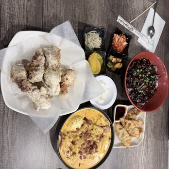 Matzip - Honey and cheese KFC, Rose teokbokki, jjajangmyeon, and fried dumpling - Korean Near Me - Union City, California