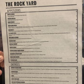 The Rock Yard Kitchen & Bar - Menu - Pizza Near Me - Trenton, Texas