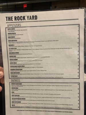 Menu photo 4 The Rock Yard Kitchen & Bar Trenton, TX
