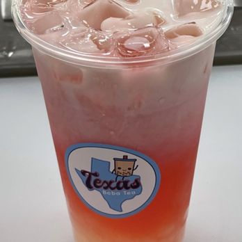 Texas Boba Tea - Rose milk tea with Crystal boba - Coffee & Tea Near Me - Victoria, Texas