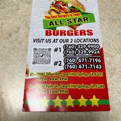 All Star Burgers - Location