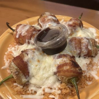 Las Chabelas Restaurant - chile Chiles Gueritos con Camaron Wrapped in Bacon - Mexican Near Me - Brawley, California Las Chabelas Restaurant - chile Chiles Gueritos con Camaron Wrapped in Bacon - Mexican Near Me - Brawley, California