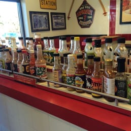 Hot sauce bar... Great selection! Hot sauce bar... Great selection!