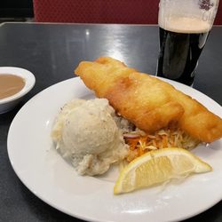 Donnelly's Irish Pub - Fish fry with slaw, mashed potatoes and gravy.