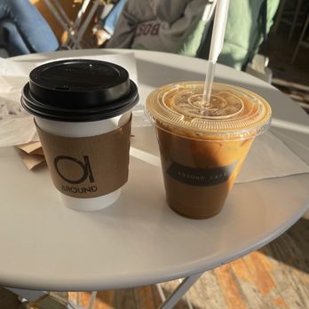 Around Cafe - hot caffe mocha + iced hazelnut latte - Bubble Tea Near Me - Arlington Heights, Illinois Around Cafe - hot caffe mocha + iced hazelnut latte - Bubble Tea Near Me - Arlington Heights, Illinois