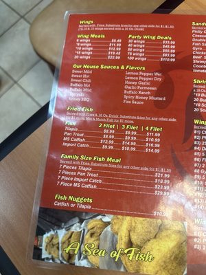Menu photo 5 Wing Guys Vicksburg, MS