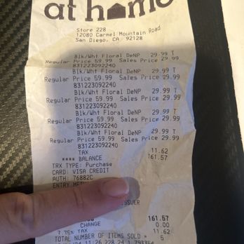 At Home - Instead of refunding me for the cushions I brought back I got charged again! - Home Decor Near Me - San Diego, California At Home - Instead of refunding me for the cushions I brought back I got charged again! - Home Decor Near Me - San Diego, California