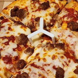 Pizza Hut - Hubby's extra beef, extra cheese x2 looks great