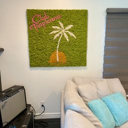 Living moss art piece