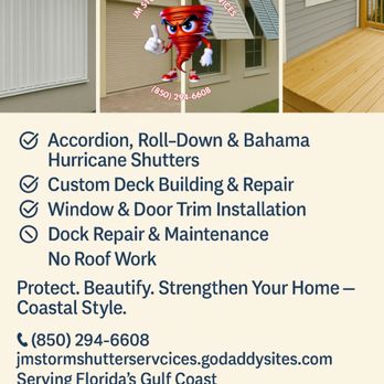 JM Storm Shutter Services - Shutters Near Me - Carrabelle, Florida