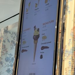 Check the menu. You don't have to pick a gourmet or signature spread with your gelato order. Check the menu. You don't have to pick a gourmet or signature spread with your gelato order.