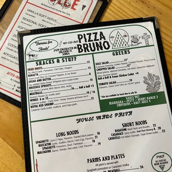 Pizza Bruno - Menu - Pizza Near Me - Orlando, Florida Pizza Bruno - Menu - Pizza Near Me - Orlando, Florida