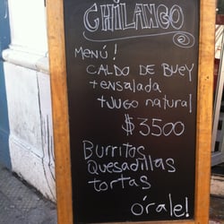 Chilango - Menú Chilango.